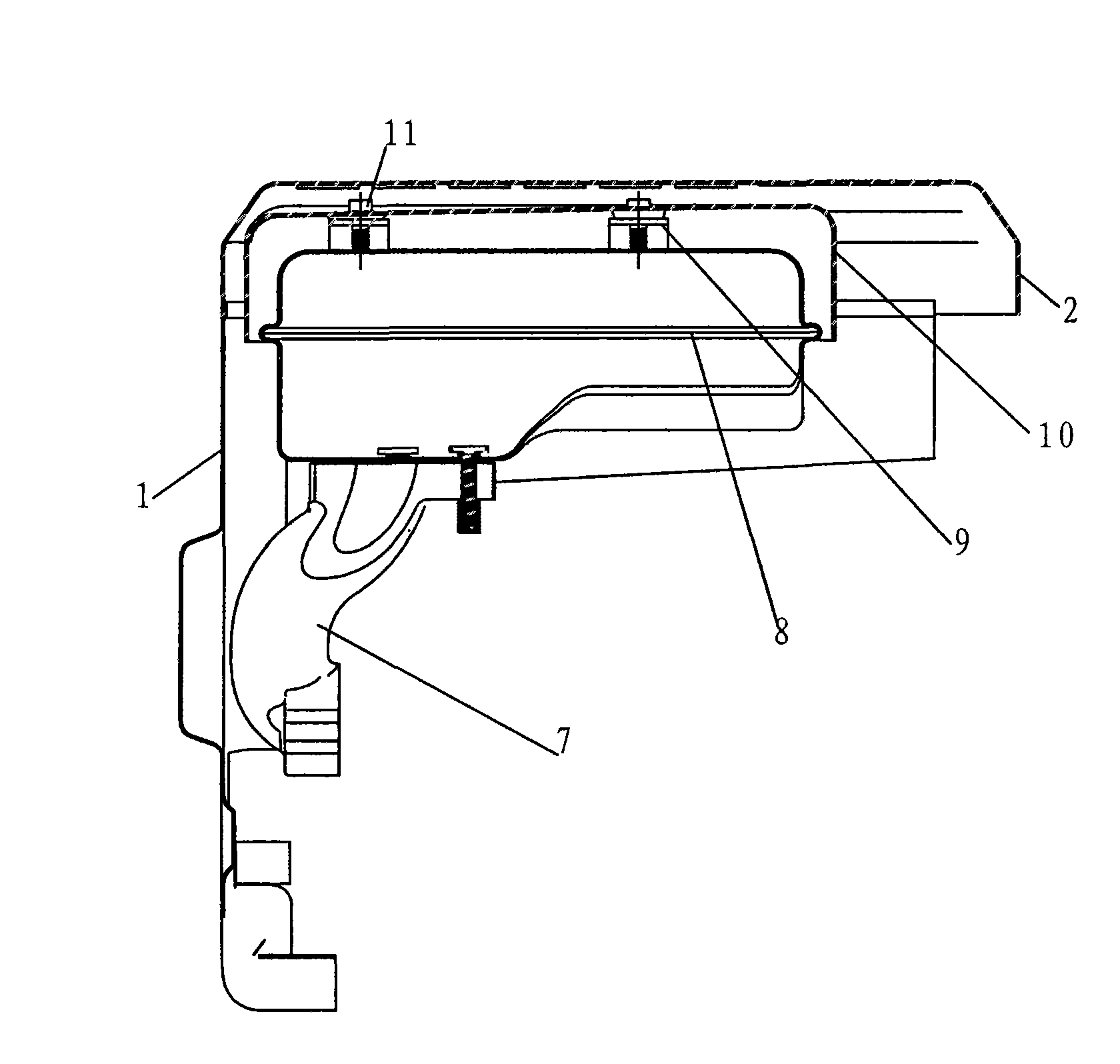 Mounting structure of muffler outer hood of snow remover