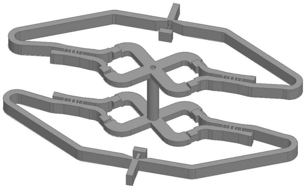 Mode converter from rectangular waveguide TE10 mode to circular waveguide rotating TE11 mode