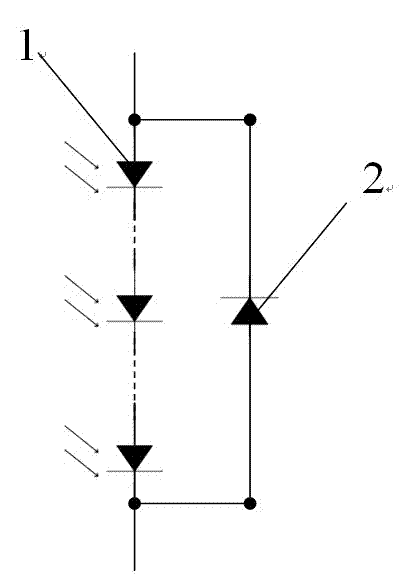 Solar battery module protection circuit, solar junction box and power generation system