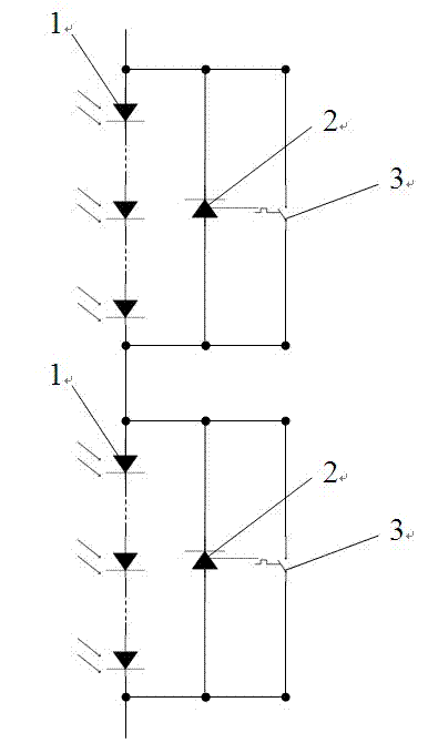 Solar battery module protection circuit, solar junction box and power generation system