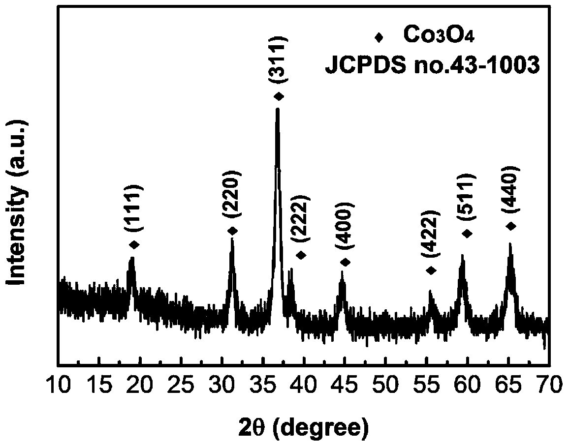 A kind of intersected tricobalt tetraoxide nanosheet array, gas sensor comprising said array and application thereof