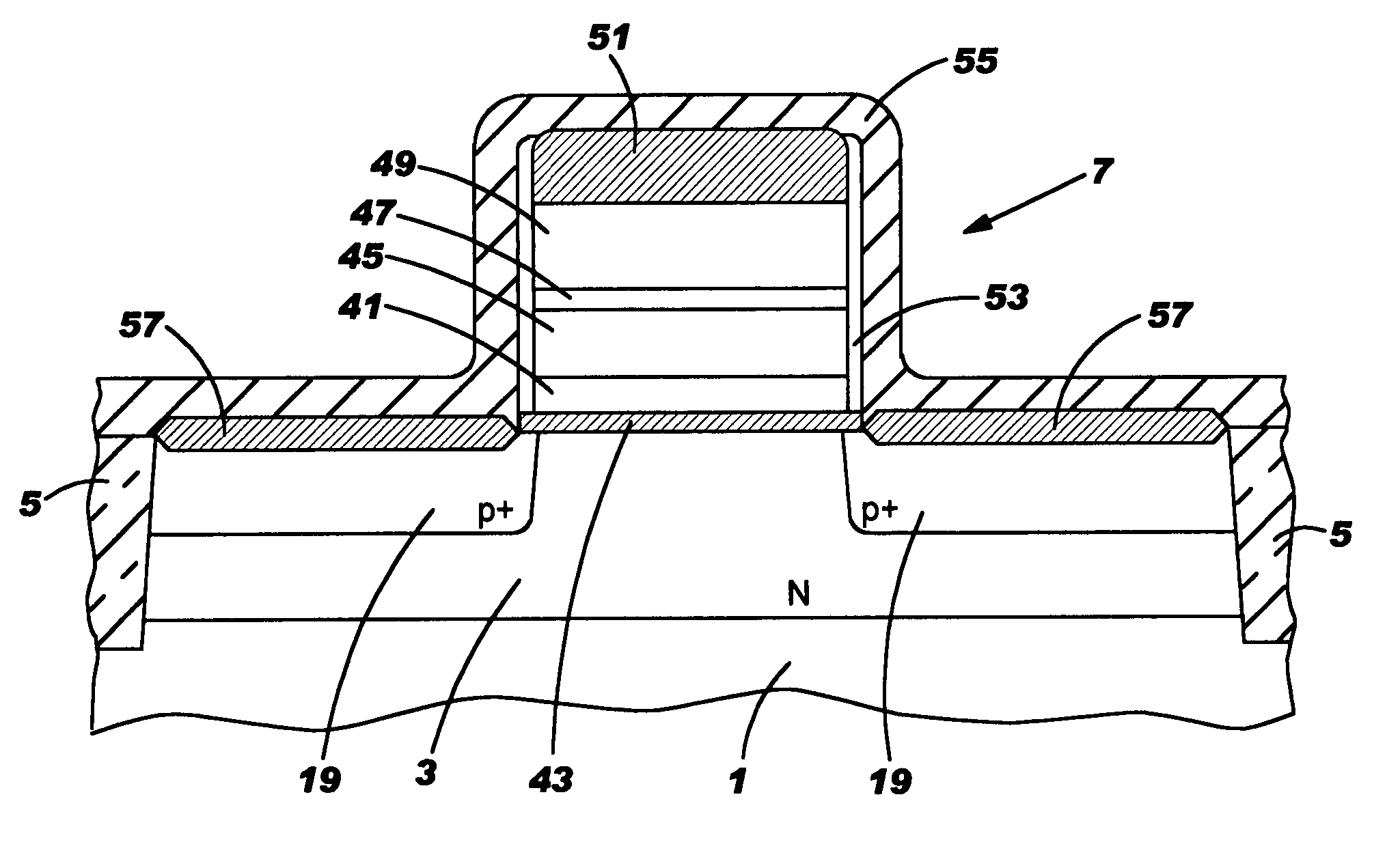 Split poly-SiGe/poly-Si alloy gate stack