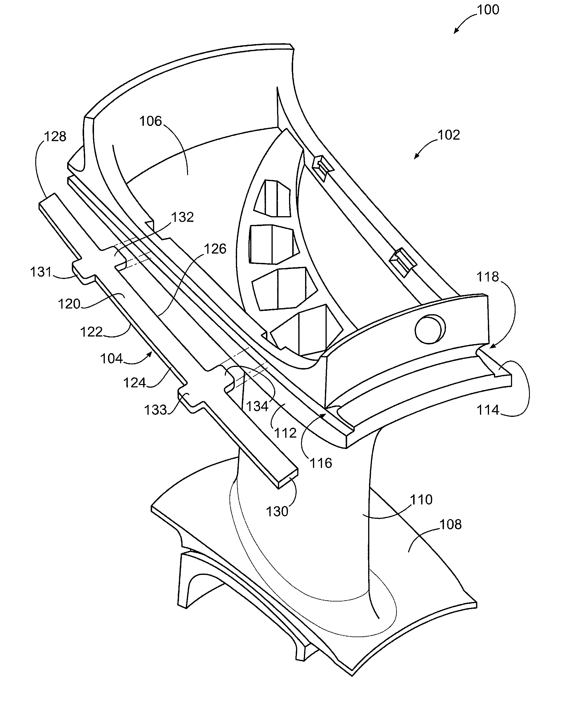 Gas turbine systems involving feather seals