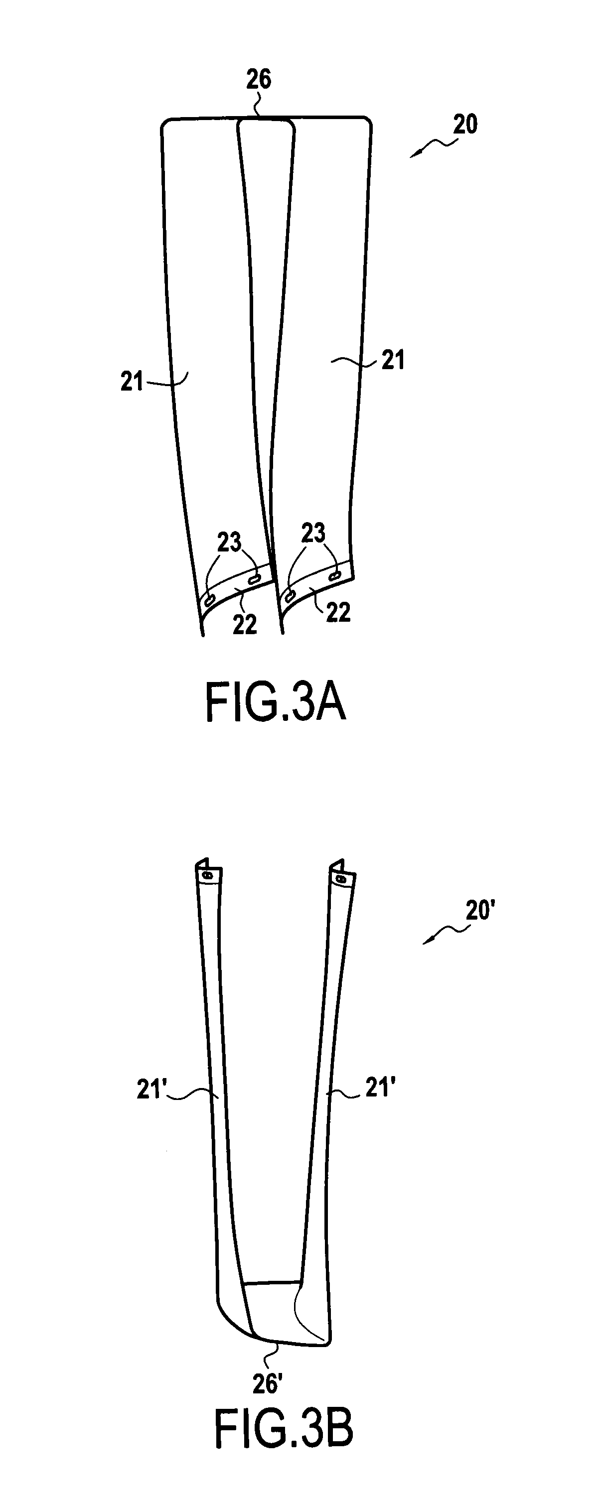 Monobloc blade preform and module for a turbo machine intermediate casing