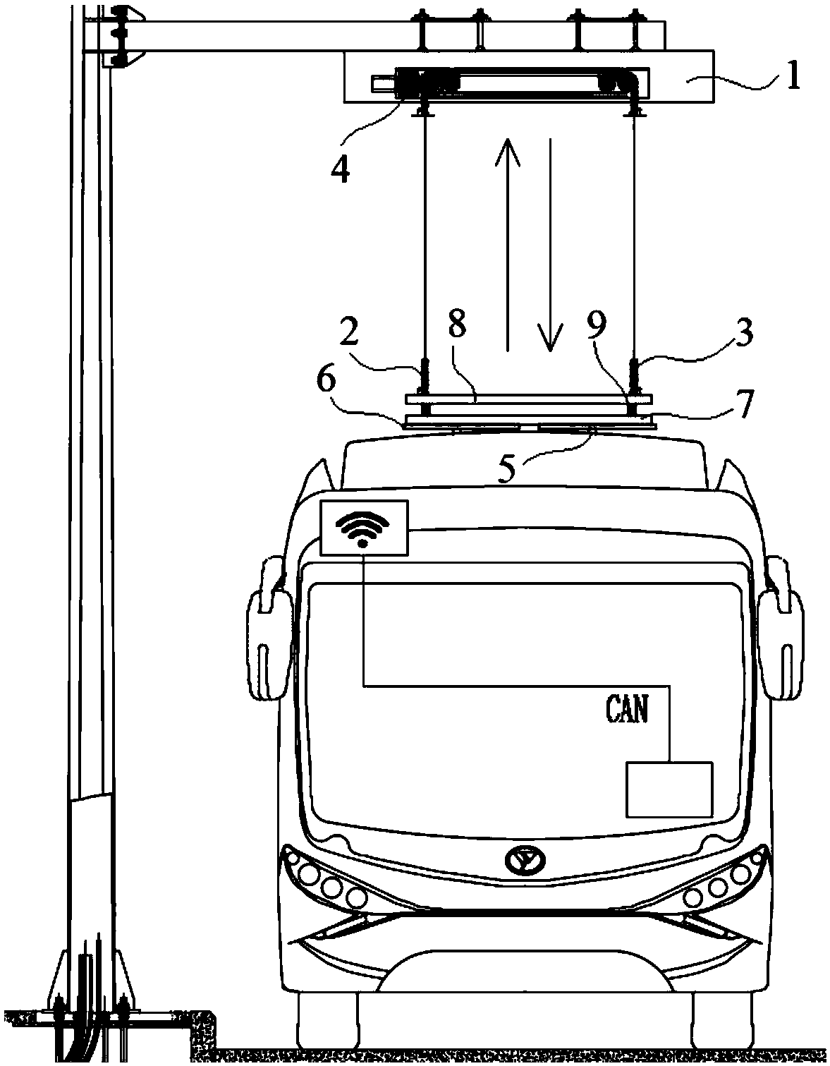 Charging device for high-power group charging system