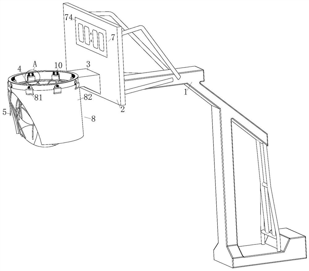 Basketball stand intelligent counting device for physical education