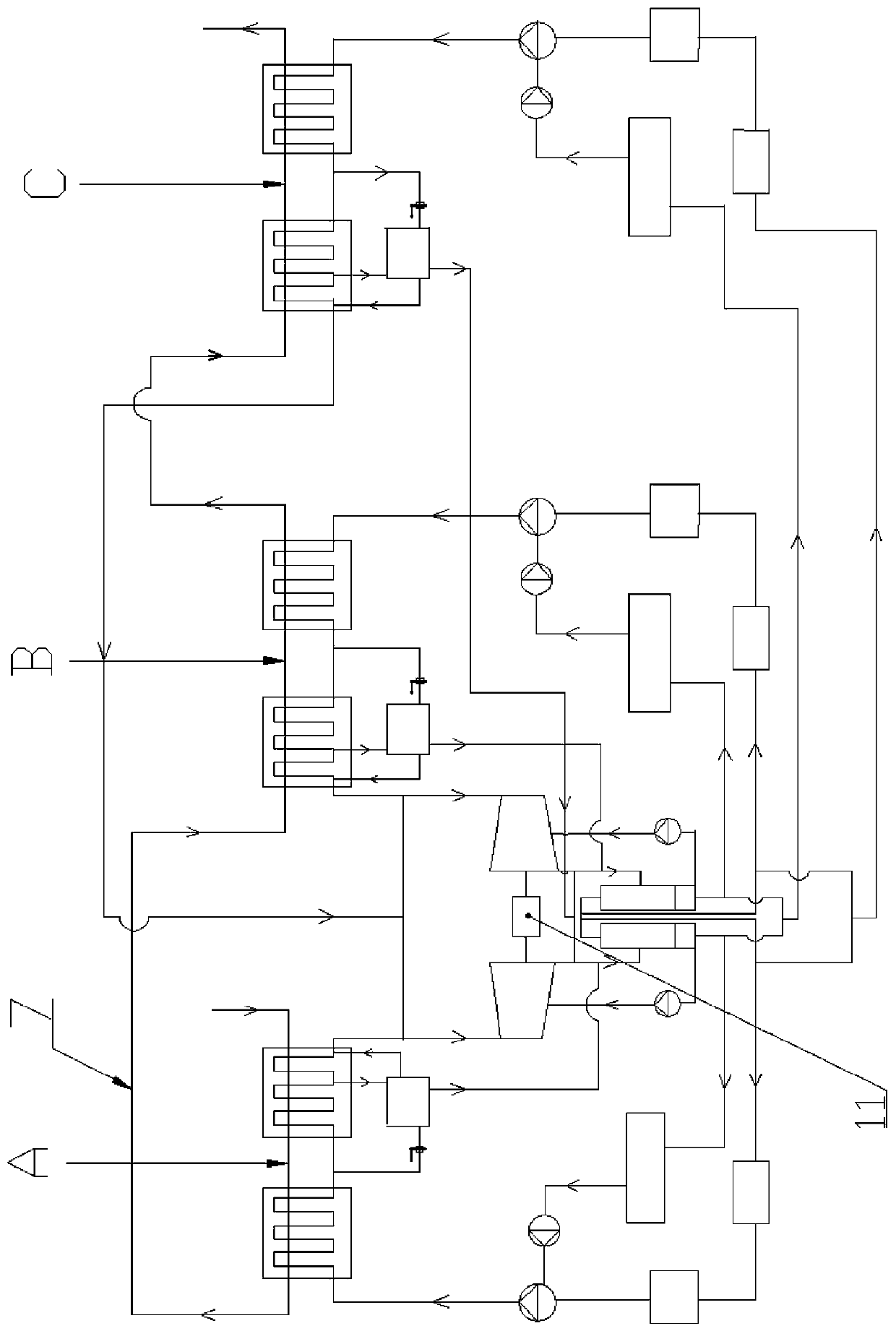 Power generation system for recycling waste heat of compressed gas