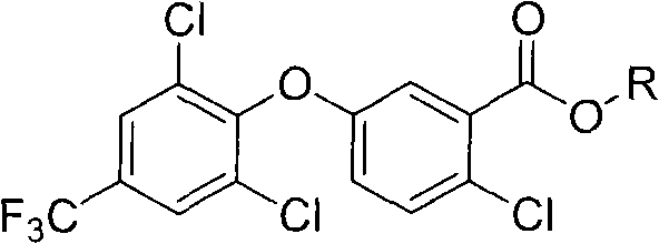 2-chloro-benzoate compound and application thereof