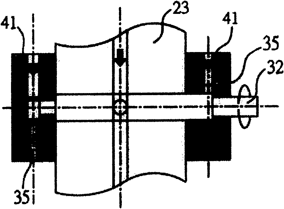 Discharge device of injection moulding machine in two-stage type