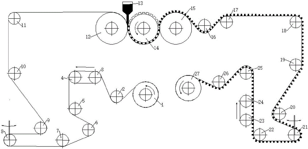 Roll-to-roll hot rolling powder forming method and system for thin polymer film surface microstructure