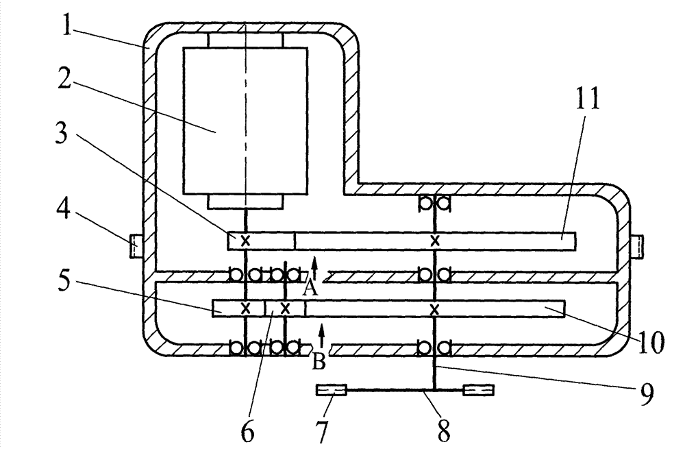 Belly massage device capable of rotating forward and backward alternately