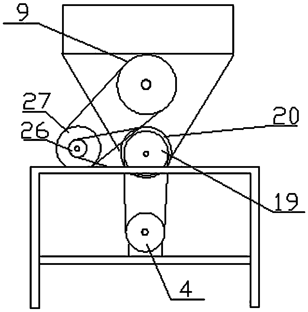 An edible mushroom bag filling mechanism