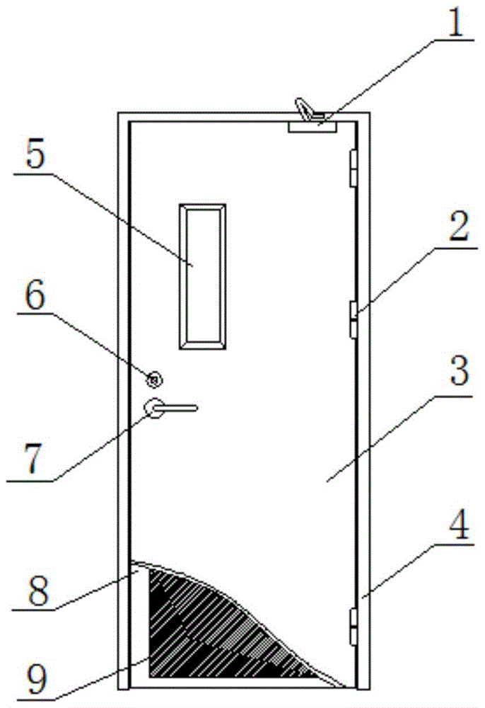 A kind of wooden heat insulation fire door