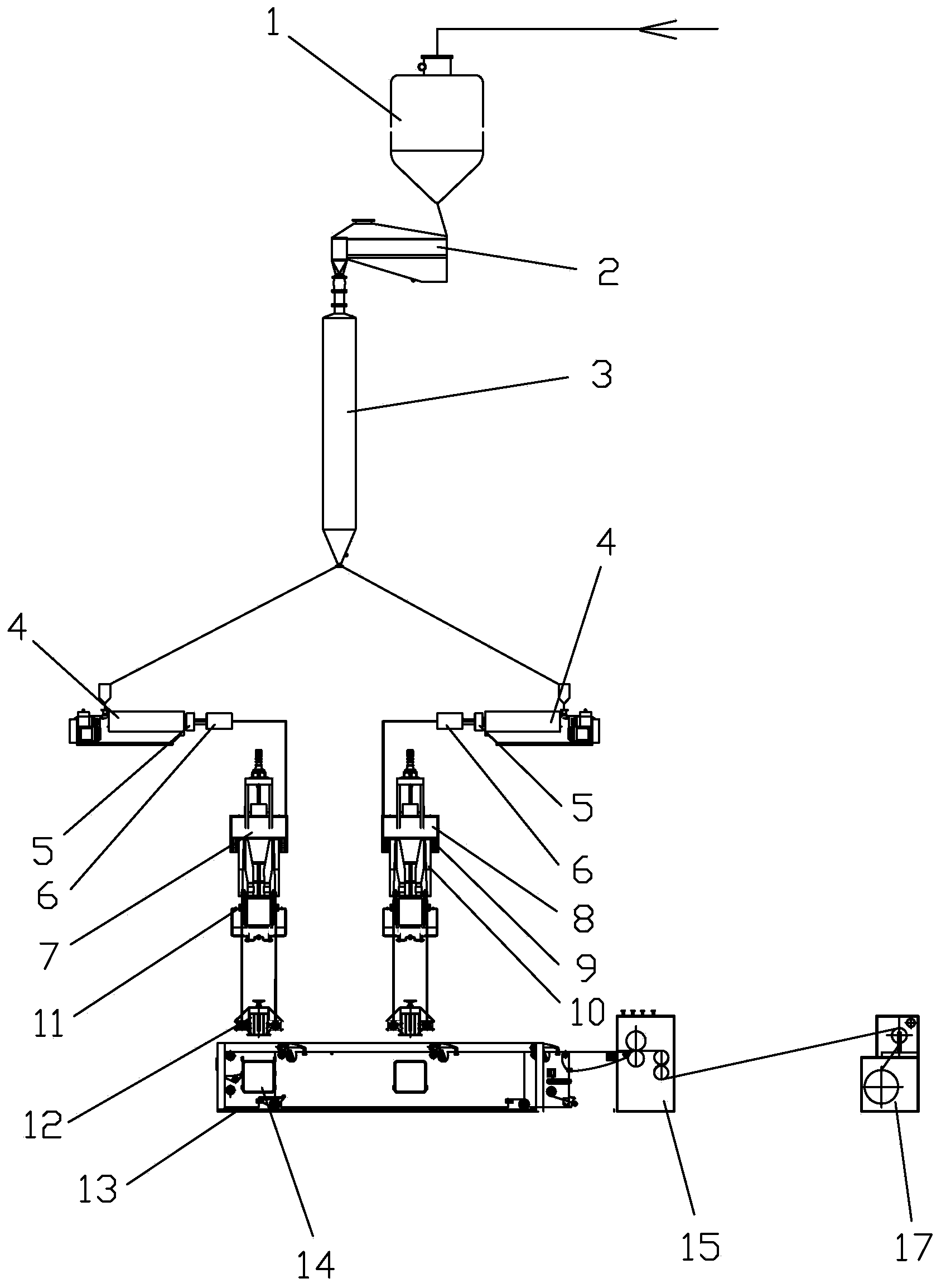 Efficient low-resistance spunbonded nonwoven filter material, production equipment and manufacturing method thereof