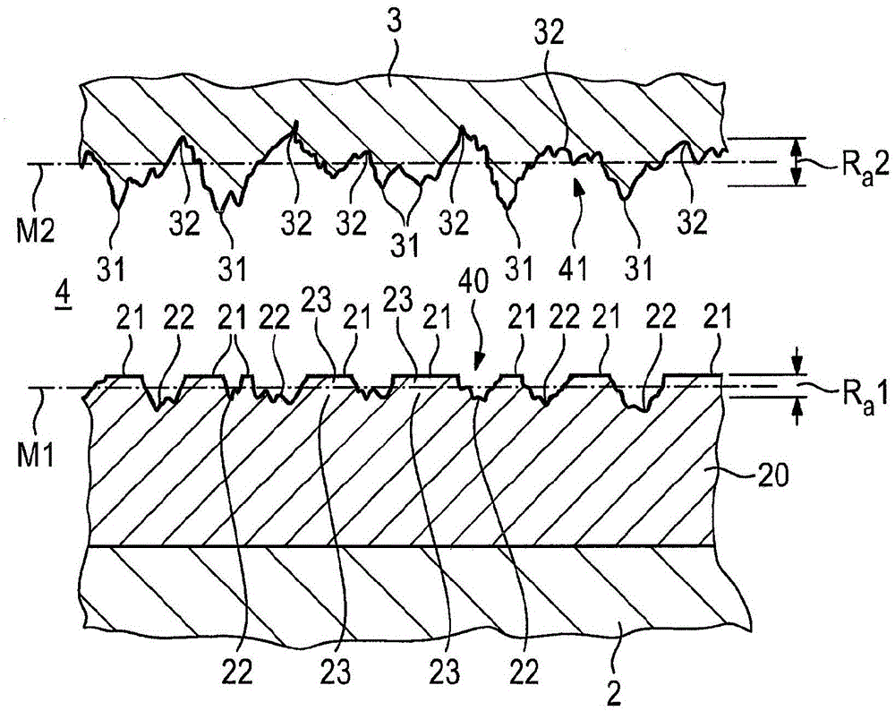 Mechanical seal arrangement having sliding surfaces of differing hardness