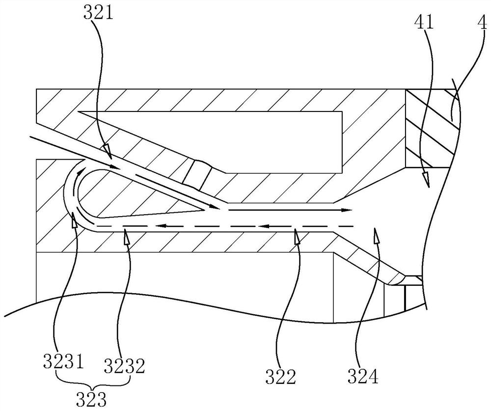 Anti-return air inlet structure of rotary detonation combustion chamber