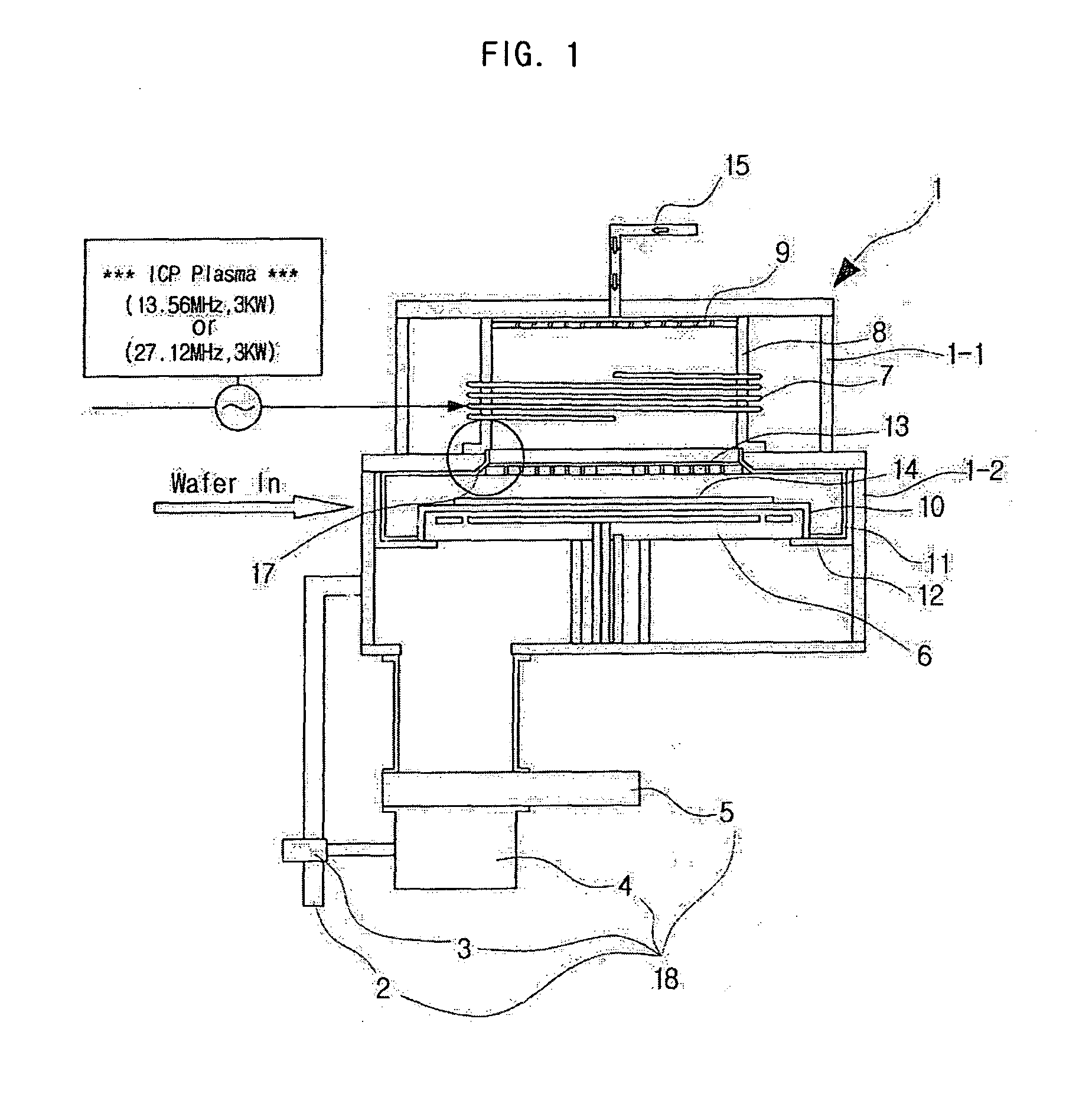 Apparatus for surface-treating wafer using high-frequency inductively-coupled plasma