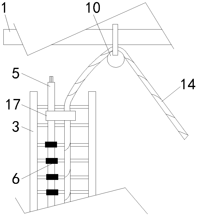 Wirerope-accompanying cable vertical hoisting system and construction method thereof