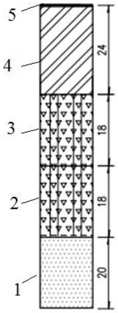 Curve braking performance test pavement and construction method thereof