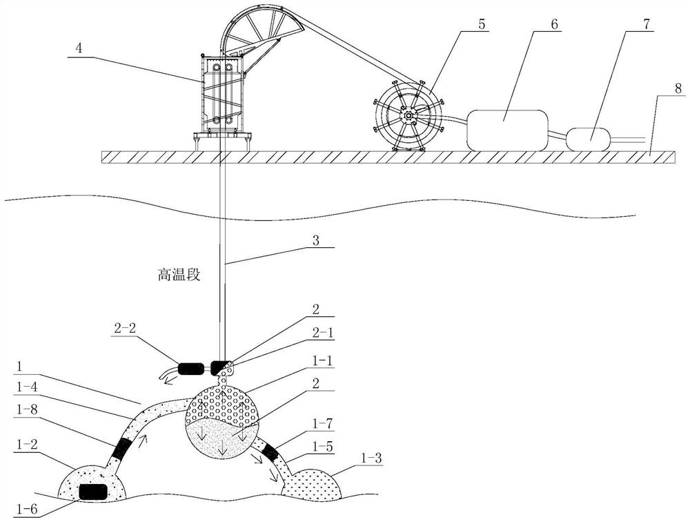 Mining system and method for seabed combustible ice