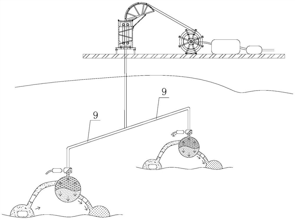 Mining system and method for seabed combustible ice