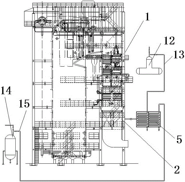 Boiler waste heat recycling and steam temperature control system