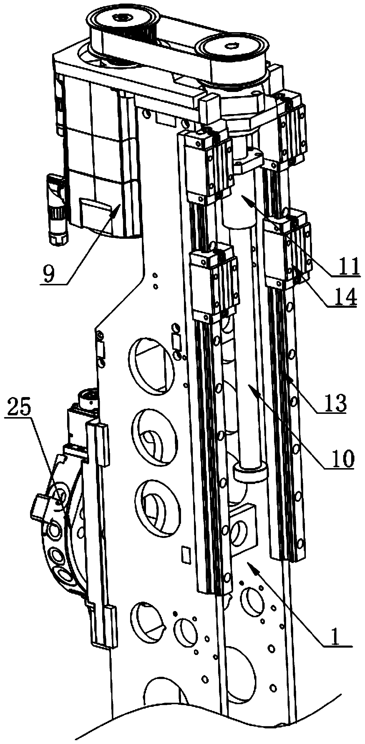 Six-head automatic switching punching module