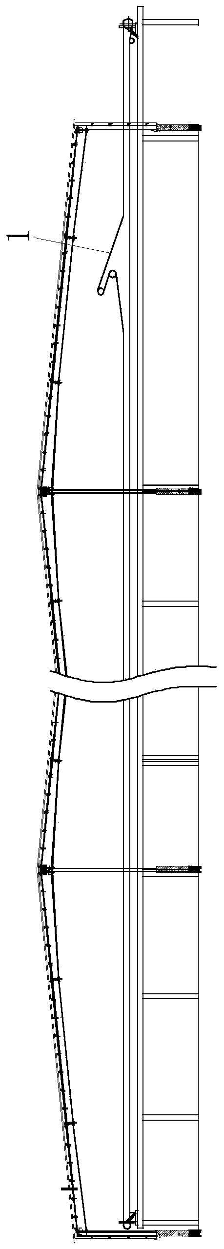 Automatic material distribution system for intelligent large material stacking yard