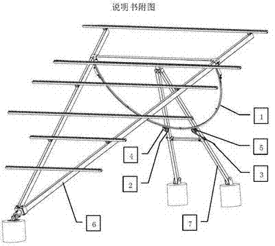 Semi-circle guide groove improvement mechanism used for photovoltaic tracking support ropes