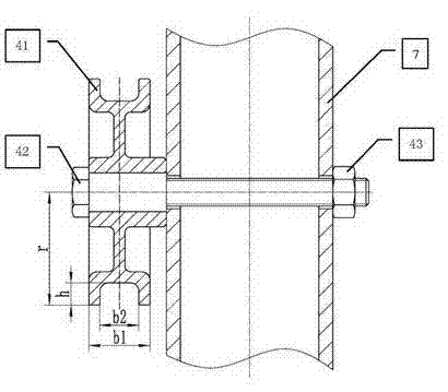 Semi-circle guide groove improvement mechanism used for photovoltaic tracking support ropes