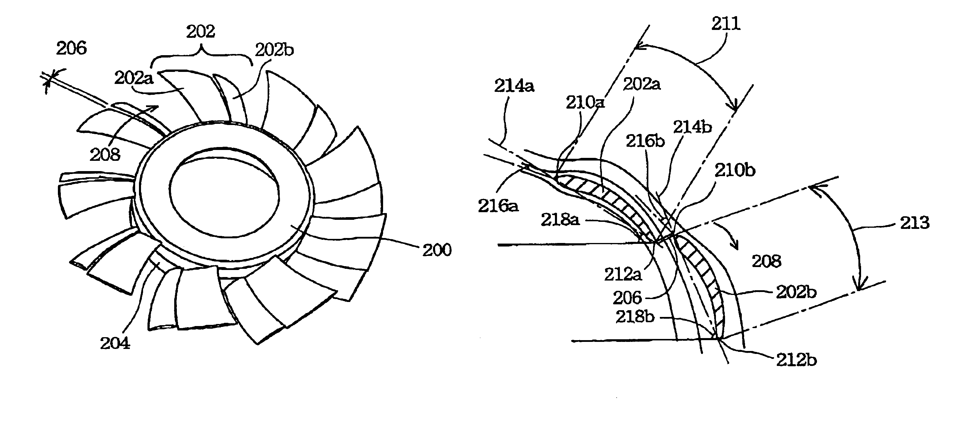 Axial flow fan with multiple segment blades