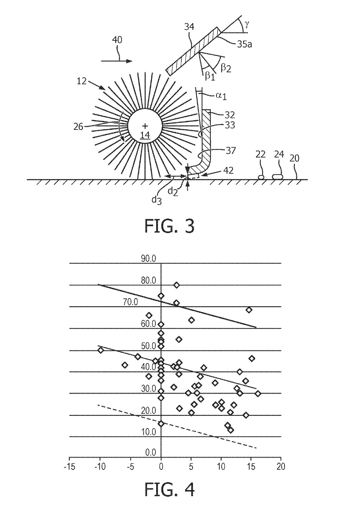 Cleaning device having a nozzle for cleaning a surface