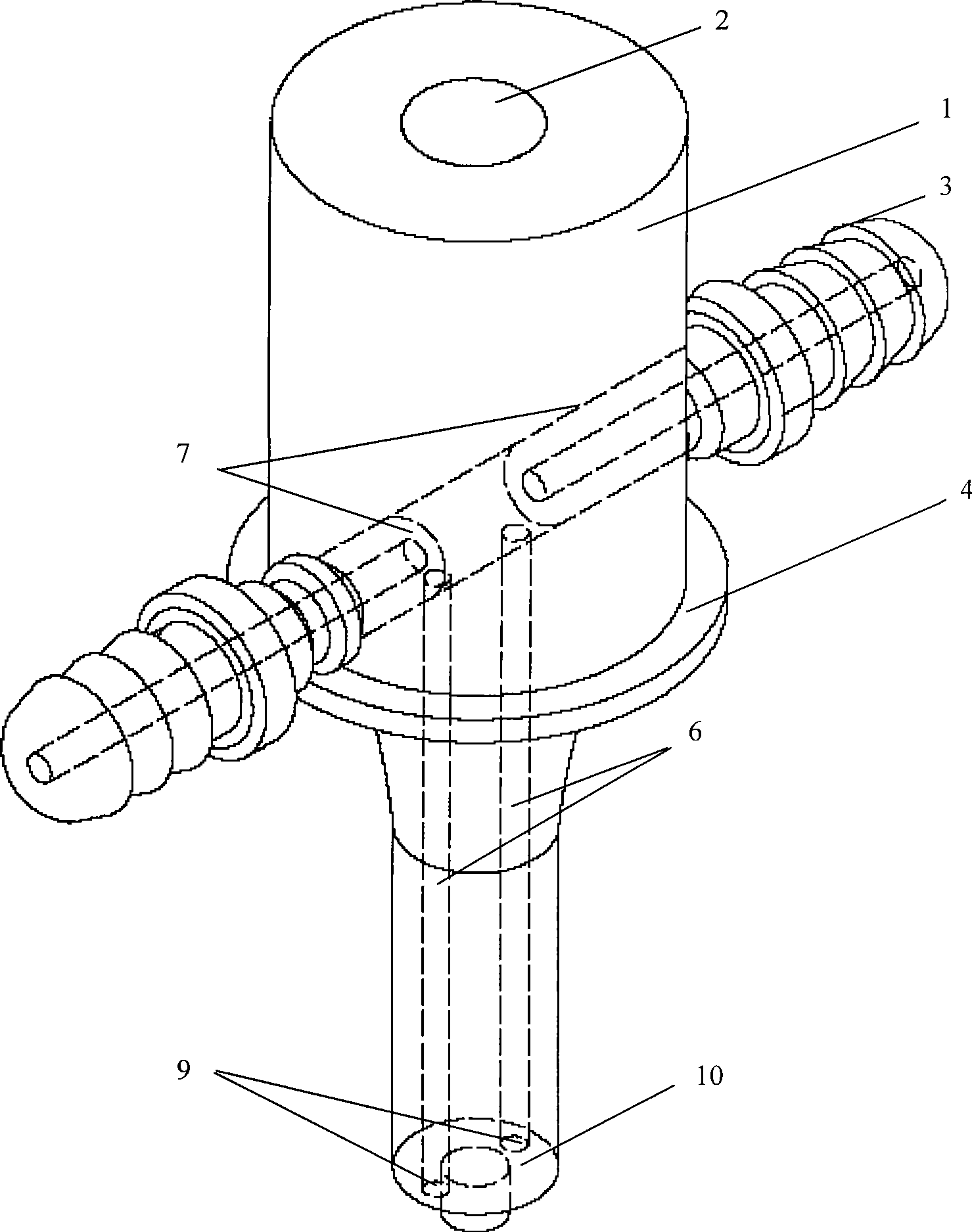 Absorption ultrasonic tool head applied for connecting the polymers micro-devices