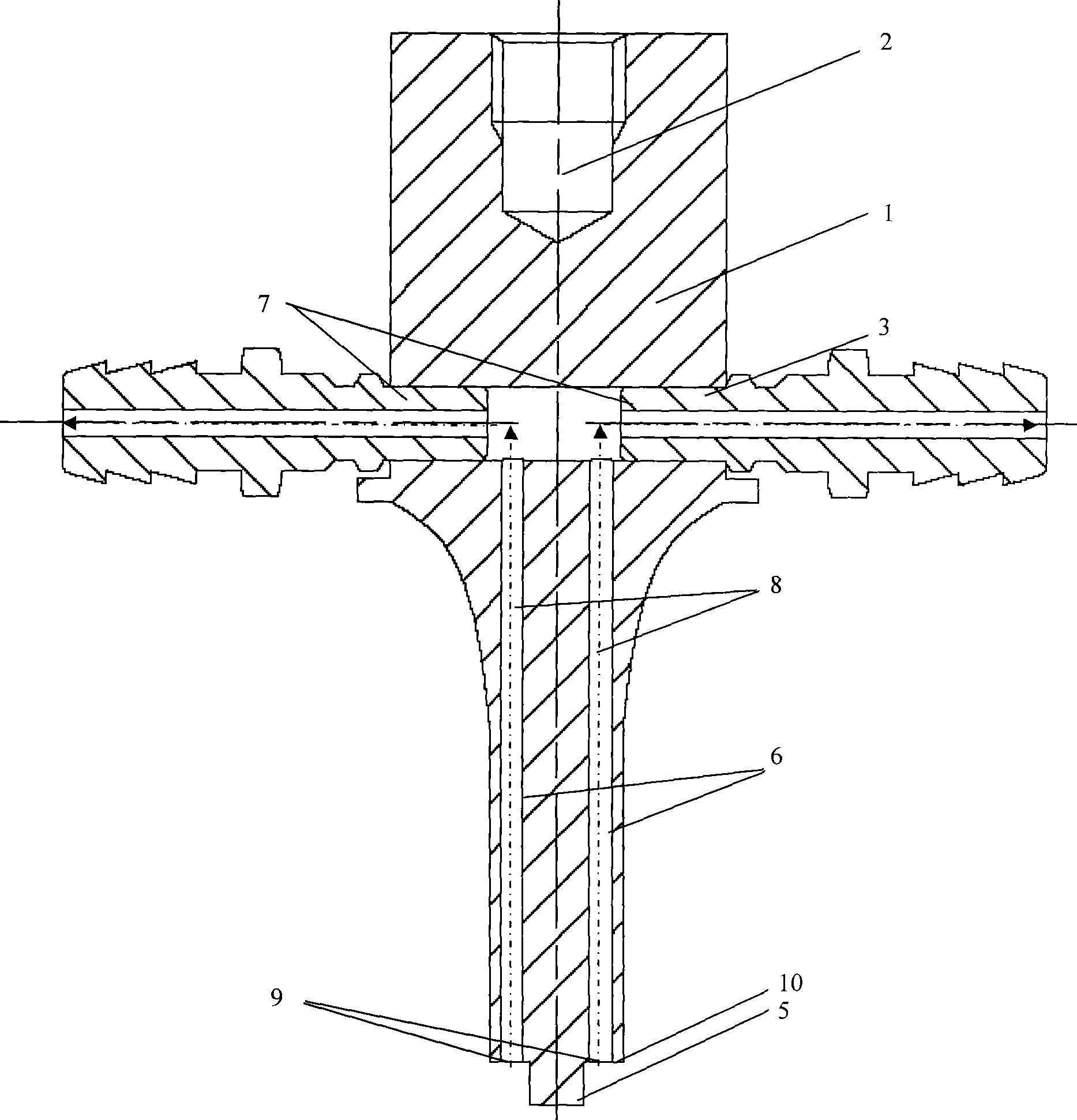 Absorption ultrasonic tool head applied for connecting the polymers micro-devices