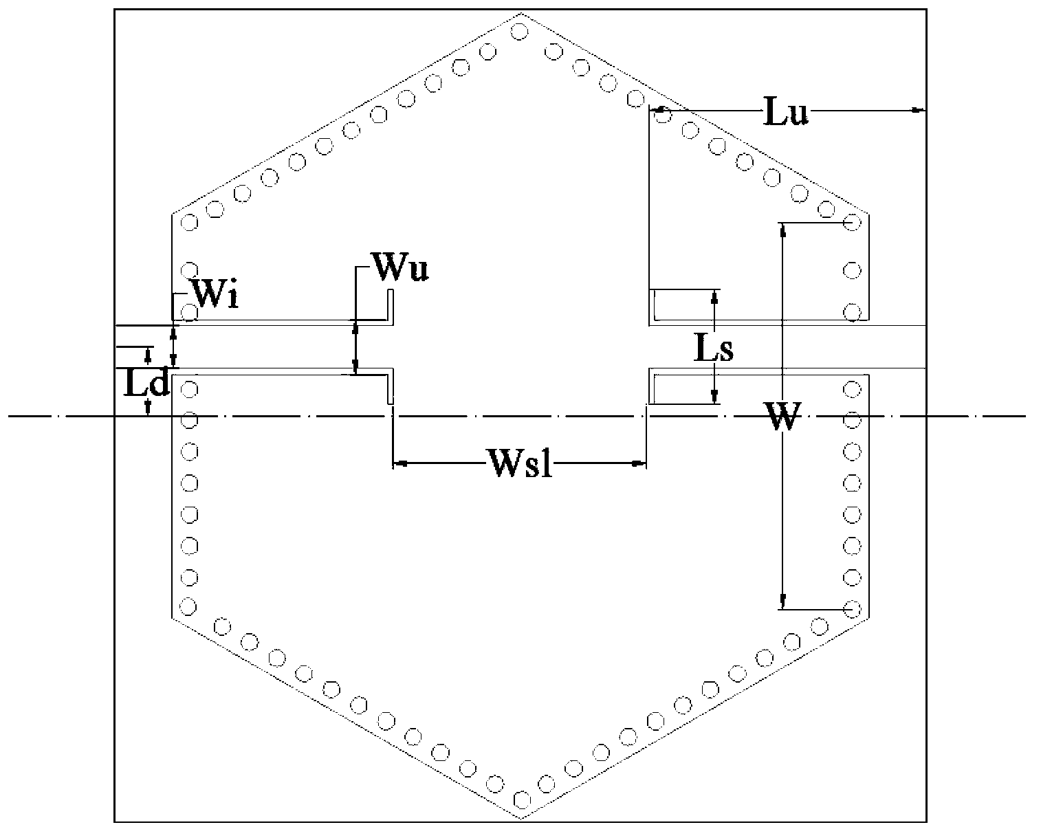 Single-cavity double-die hexagonal substrate integrated waveguide filter