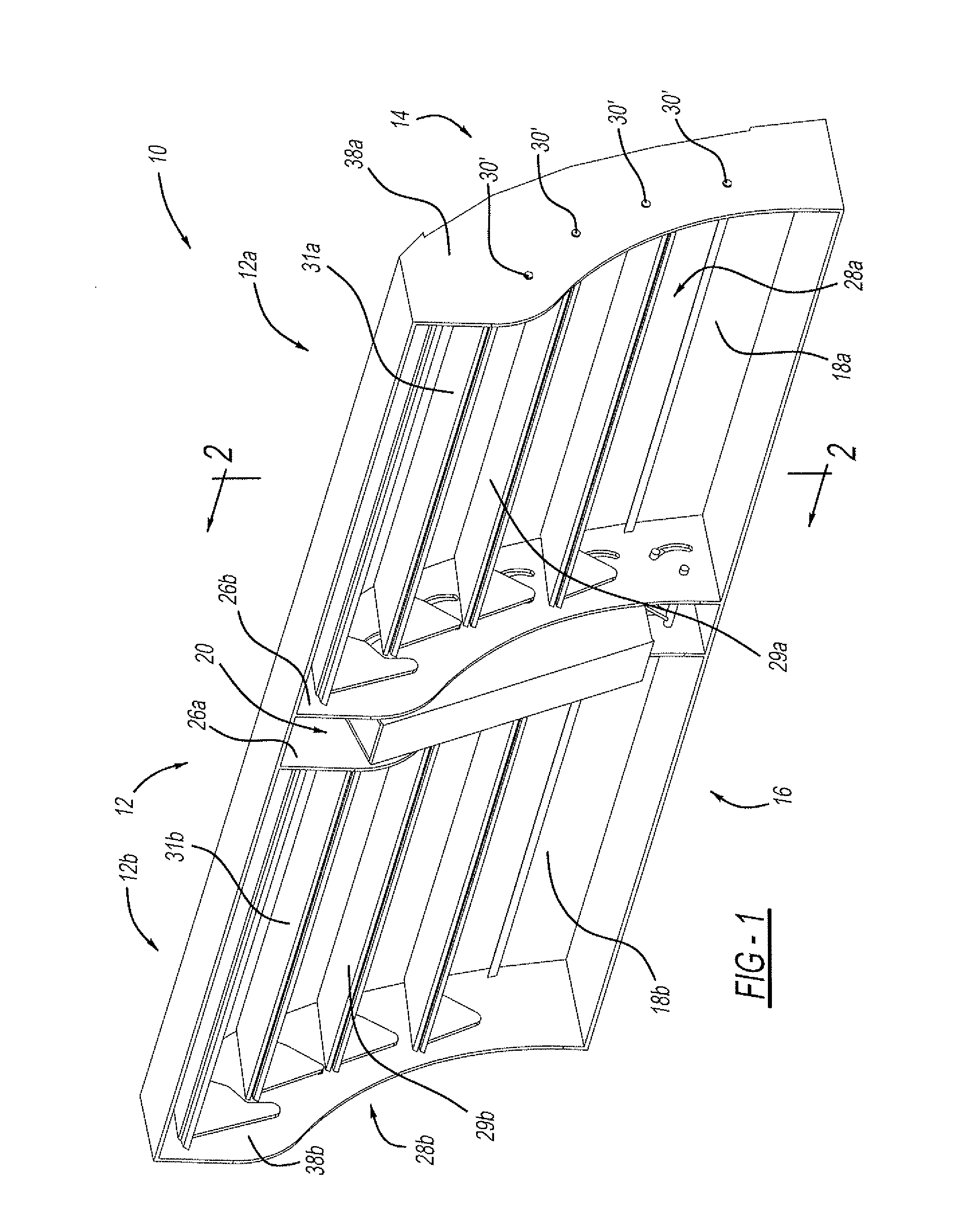 Active grille shutter for curved surface