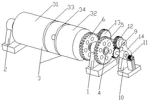 Roller type metallurgy powder mixing device