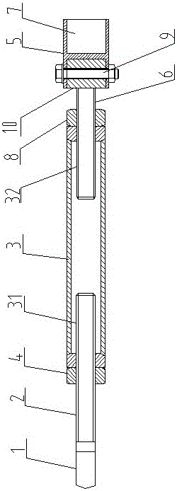 Disconnecting link opening range adjusting fixture with angle limitation