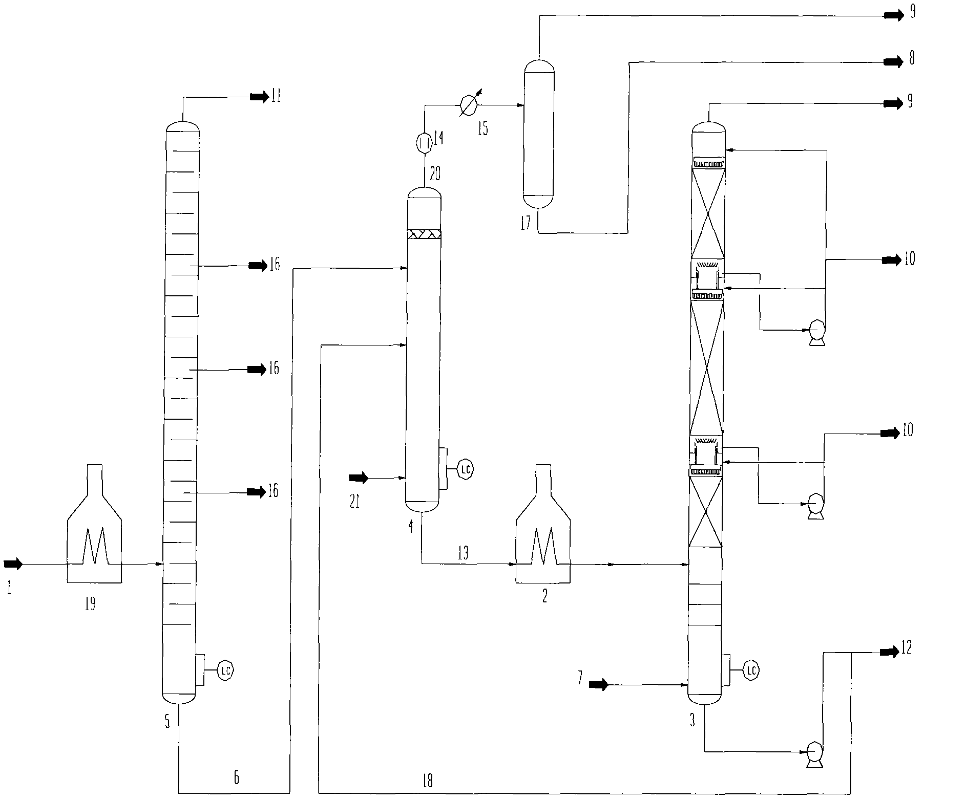 Crude oil deep drawing process method