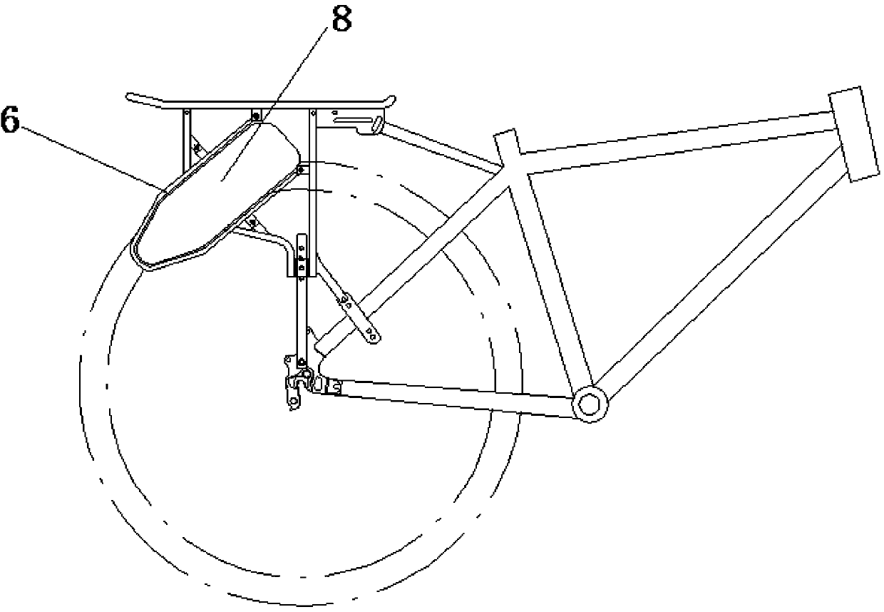 Traveling rear storage rack of bicycle