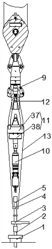 Device and method for running casing operation by using turnbuckle faucet