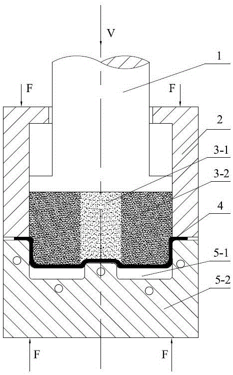 A device and method for sheet metal soft mold thermoforming based on heterogeneous metal rubber