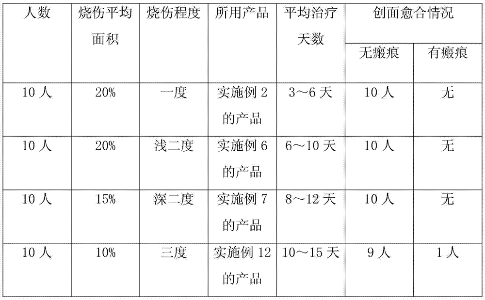 Composition for treating burns and scalds and preparation method of spray of composition