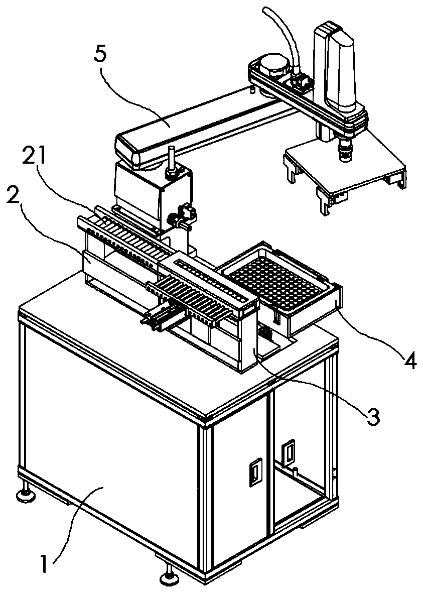 Battery core automatic material collecting system and material collecting method thereof