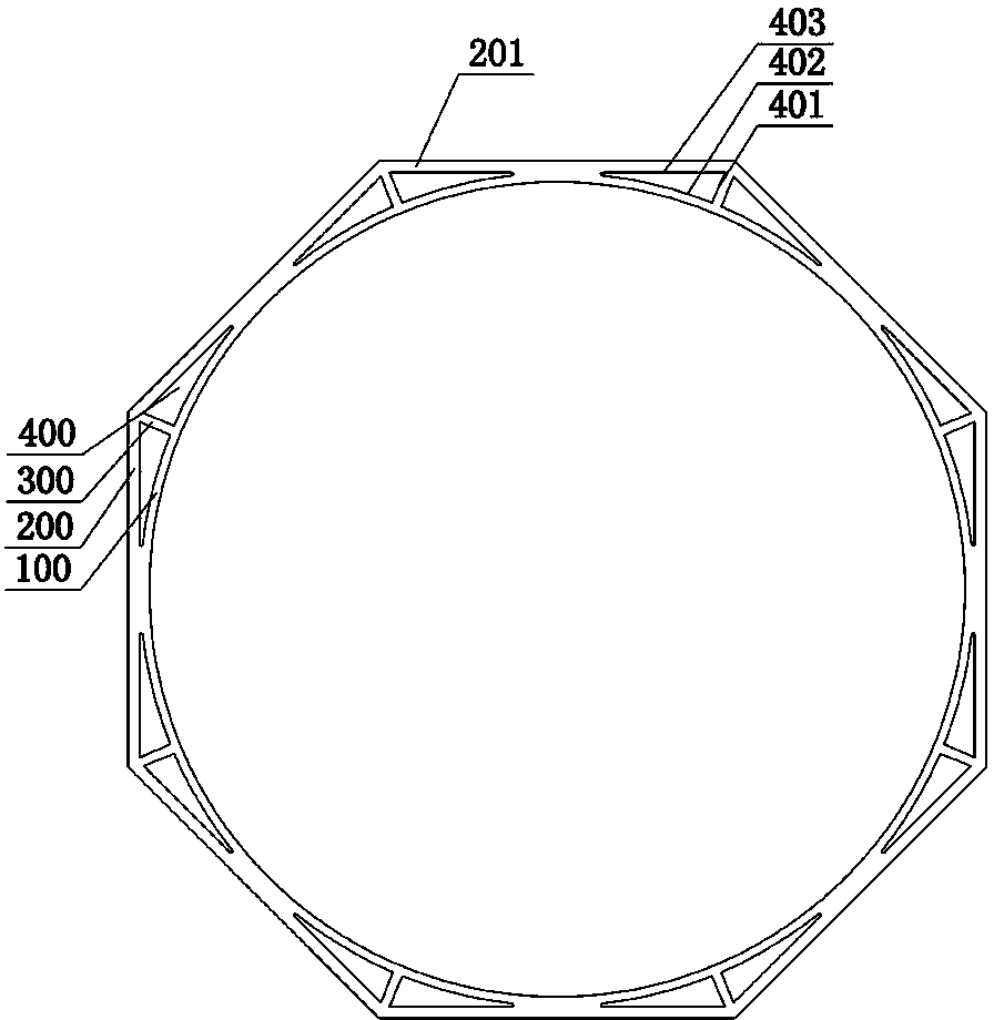 Special-shaped communication cable protective pipe