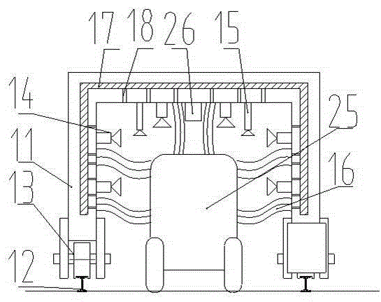 Car washing system for circularly processing sewage by means of solar energy