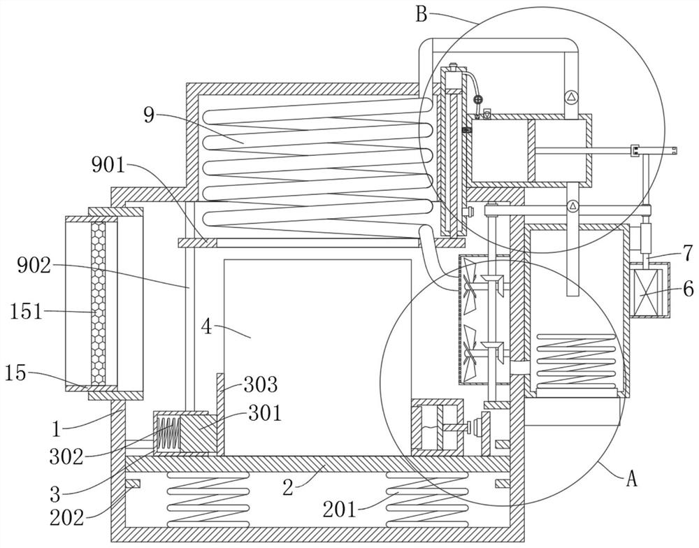 New energy automobile battery pack heat dissipation device