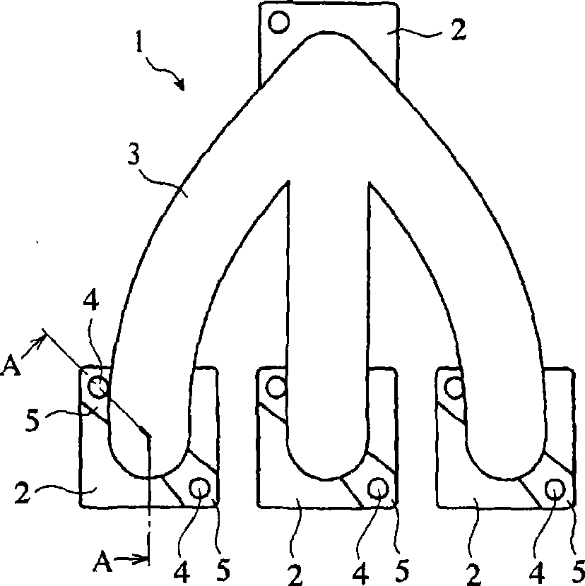 Heat-resistant cast steel exhaust manifold