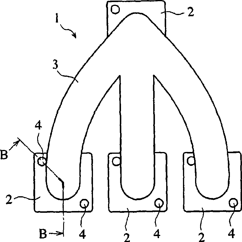 Heat-resistant cast steel exhaust manifold