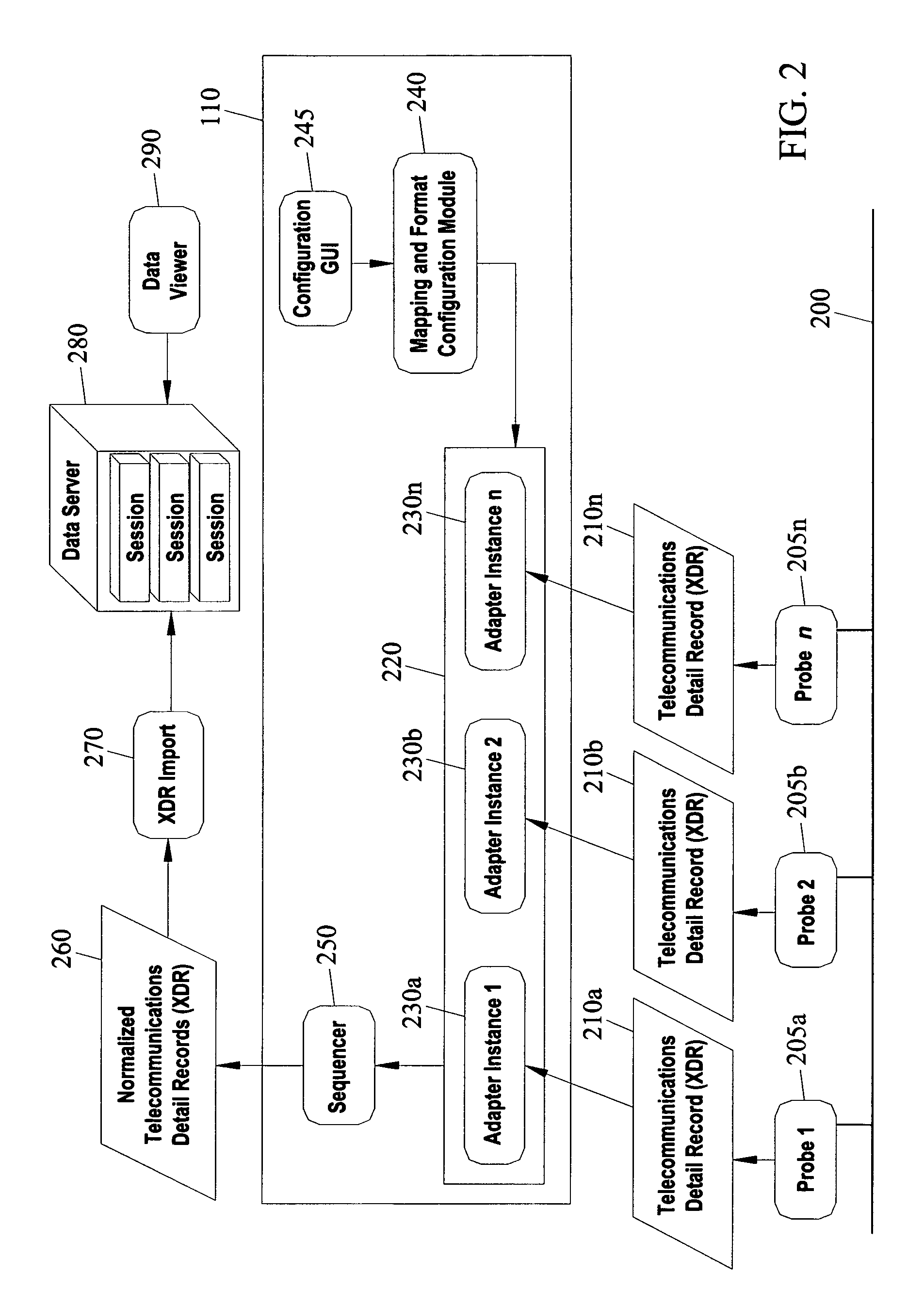 Methods, systems, and computer program products for providing configurable telecommunications detail record adapter